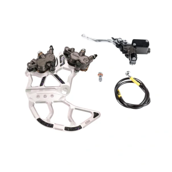 EBG Rear Brake Kit Dual Caliper V2 – Kit + 1 Ultrabee Caliper (No Rotor) – Raw Silver