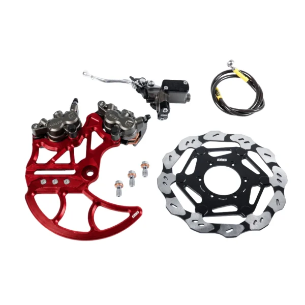 EBG Rear Brake Kit Dual Caliper V1 – Rotor V3.0 – Red